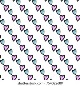 Cute romantic vintage  vector  seamless pattern