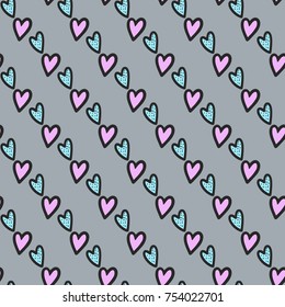 Cute romantic vintage  vector  seamless pattern