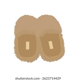 Cute room shoes illustration material