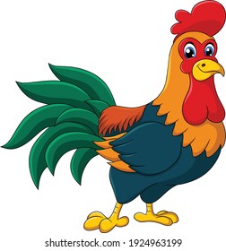 Cute Rooster animal cartoon illustration