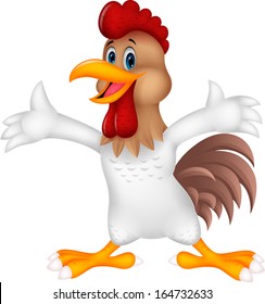 Cute rooster cartoon