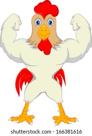 cute rooster cartoon