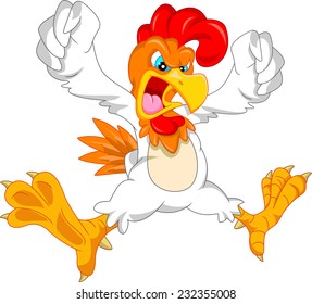cute rooster cartoon