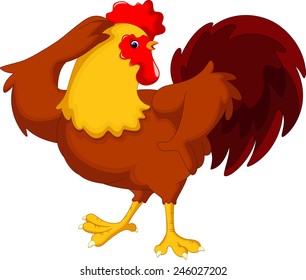 Cute rooster cartoon