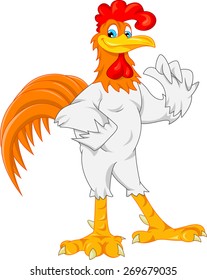 cute rooster cartoon