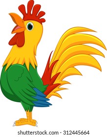 cute rooster cartoon