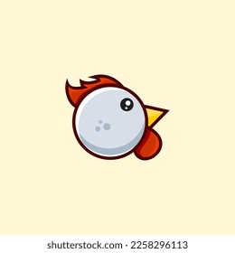 cute rooster cartoon design vector