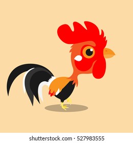Cute Rooster cartoon vector design.