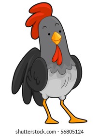 Cute Rooster - Vector