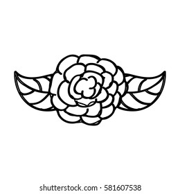 cute rose drawing icon