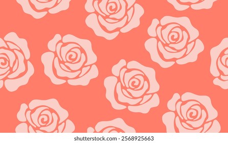 Cute rose flowers pattern background vector design