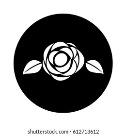 cute rose isolated icon