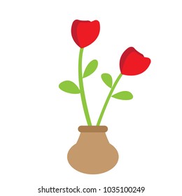 Cute rose on a pot