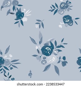 cute rose seamless vector pattern background
