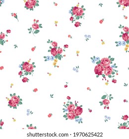 cute rose vintage floral pattern