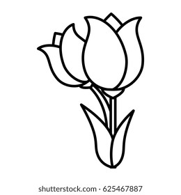 cute roses isolated icon