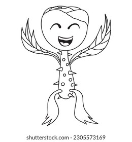 Cute Roses Outline Art ,good for graphic design resources, stickers, children coloring books, posters, and more.