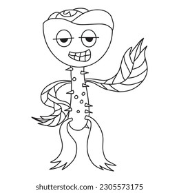 Cute Roses Outline Art ,good for graphic design resources, stickers, children coloring books, posters, and more.