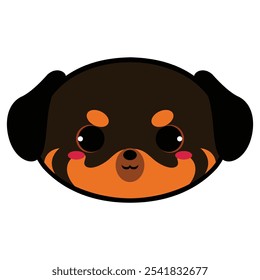 Cute Rottweiler Dog with brown fur