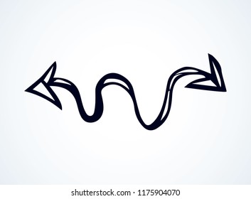Cute rough poster on white backdrop. Freehand outline black ink handdrawn way logotype emblem insignia design sketchy in clip art modern contour scribble graph style brush on paper label space for tex