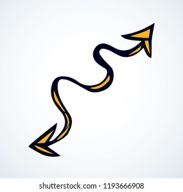 Cute rough poster on white backdrop. Freehand comic bright yellow color handdrawn way logotype emblem insignia design sketchy in clip art modern grunge scribble graph style pen on paper space for text