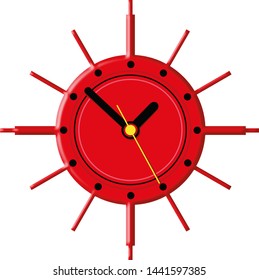 Cute round analog wall clock.