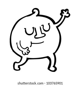 personagem de desenho animado redondo bonito