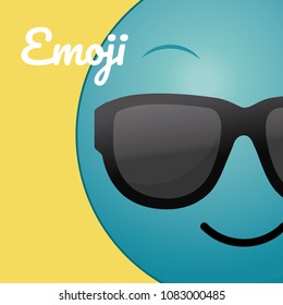 Cute round emoji cartoon