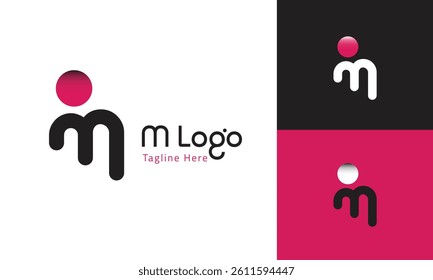 Cute round shaped logo using letter M, suitable for health service and human resource brands