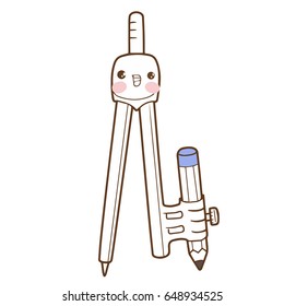 Cute roundabout pen cartoon character vector design