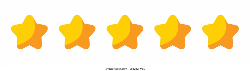 Cute rounded 5 stars rating, ideal for web or mobile app for rating products for example.