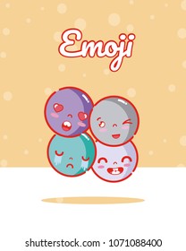 Cute rounds emojis