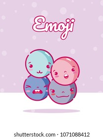 Cute rounds emojis