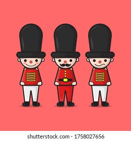 Cute Royal Guard Cartoon Character Stock Vector (Royalty Free) 1758027656