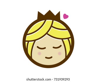 Cute Royal Queen Beauty Aesthetic Clinic Logo Design