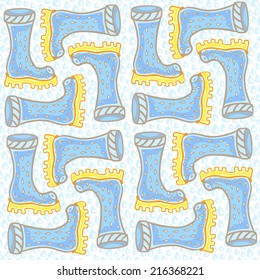 Cute Rubber boots Seamless Pattern Seamless pattern can be applied on different surfaces such as wallpaper, web page background, clothes and other fabrics, phone or tablet cases