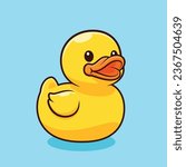 cute rubber duck cartoon vector design illustration