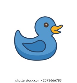 Cute rubber duck icon designed for bath time.