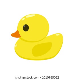 Cute Rubber Duck. Isolated Vector Illustration
