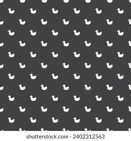 Cute rubber duck Seamless Pattern, Cartoon ducks Background vector Illustration.