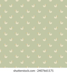 Cute rubber duck Seamless Pattern, Cartoon ducks Background vector Illustration.