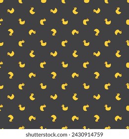 Cute rubber duck Seamless Pattern, Cartoon ducks Background vector Illustration.