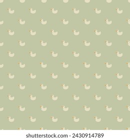 Cute rubber duck Seamless Pattern, Cartoon ducks Background vector Illustration.