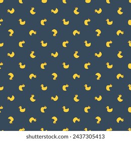 Cute rubber duck Seamless Pattern, Cartoon ducks Background vector Illustration.