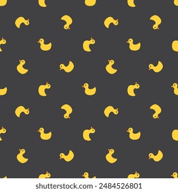 Nette Gummiente nahtlose Muster, Cartoon Enten Hintergrund Vektorillustration.