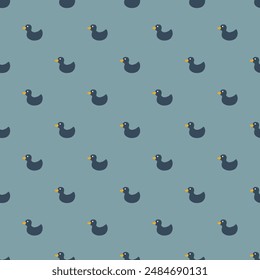 Cute rubber duck Seamless Pattern, Cartoon ducks Background vector Illustration.