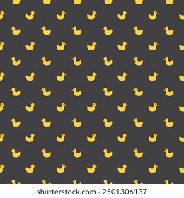 Cute rubber duck Seamless Pattern, Cartoon ducks Background vector Illustration.