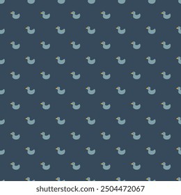 Cute rubber duck Seamless Pattern, Cartoon ducks Background vector Illustration.