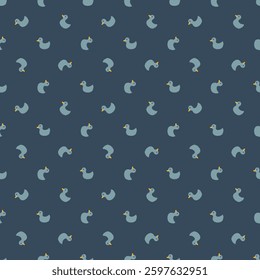 Cute rubber duck Seamless Pattern, Cartoon ducks Background vector Illustration.