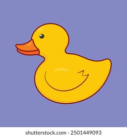 Cute Rubber Duck toy vector. Duck Toy icon illustration. plastic rubber duck toy icon